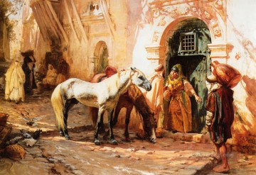 Escena en Marruecos Árabe Frederick Arthur Bridgman Pinturas al óleo